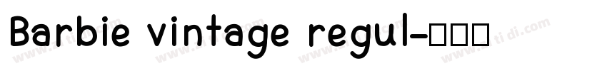 Barbie vintage regul字体转换